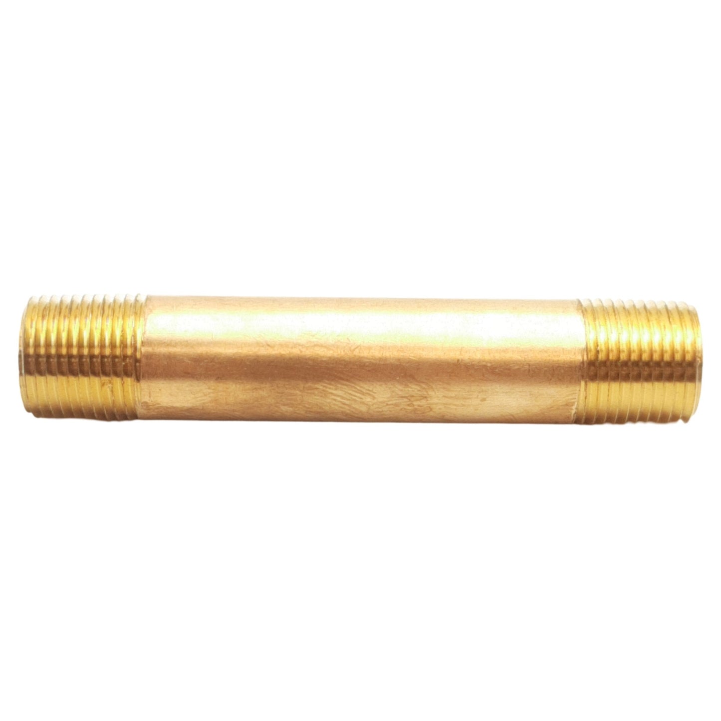 New Lot of 14 Midland 40045 Red Brass Nipple, 3/8in MPT x 3/8in MPT, 3.5in, 890psi