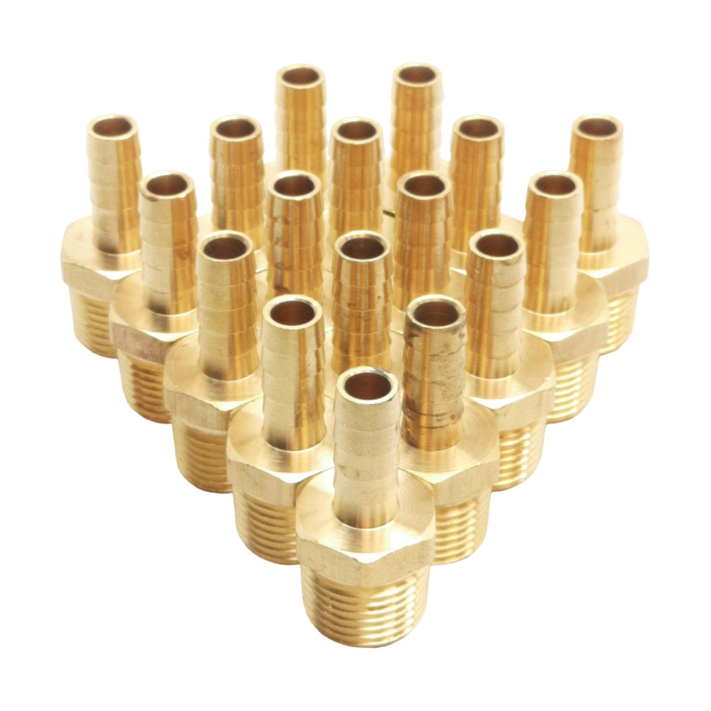 New Lot of 17 Midland 32014 Barb Adapter, 1/2in Male NPTF, 3/8in Hose ID, 150psi