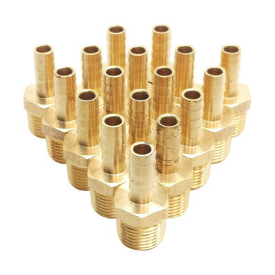 New Lot of 17 Midland 32014 Barb Adapter, 1/2in Male NPTF, 3/8in Hose ID, 150psi