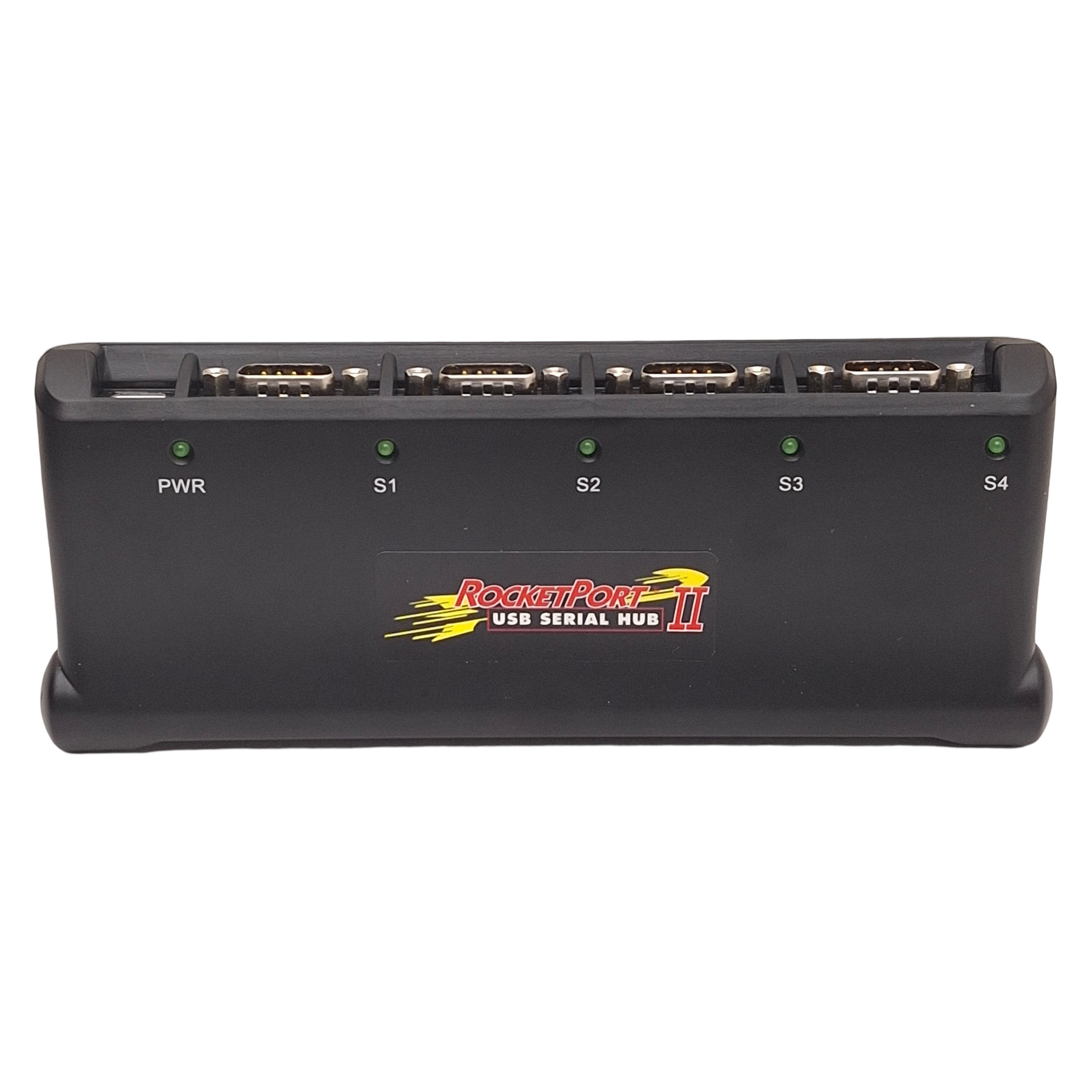 Comtrol 3000222 RocketPort II USB Serial Hub, 4-Port, USB-B to DB9 RS ...