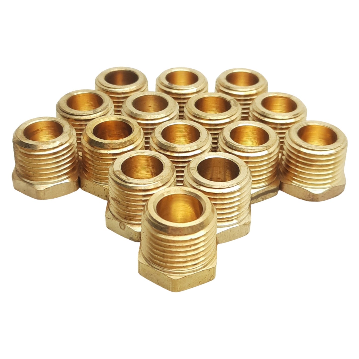New Lot of 15 Midland 28204 Brass Cored Hex Plug, 1/2in Male NPTF, 1200psi