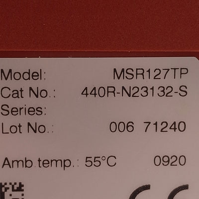 Used Allen Bradley 440R-N23132-S Guardmaster Safety Relay, 3NO + 1NC Aux, 24VAC/DC