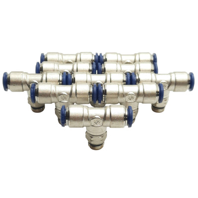 New Lot of 10 AIGNEP 87210-06-04 Swivel Branch Tee ø3/8in Tube, 1/4in Male Universal