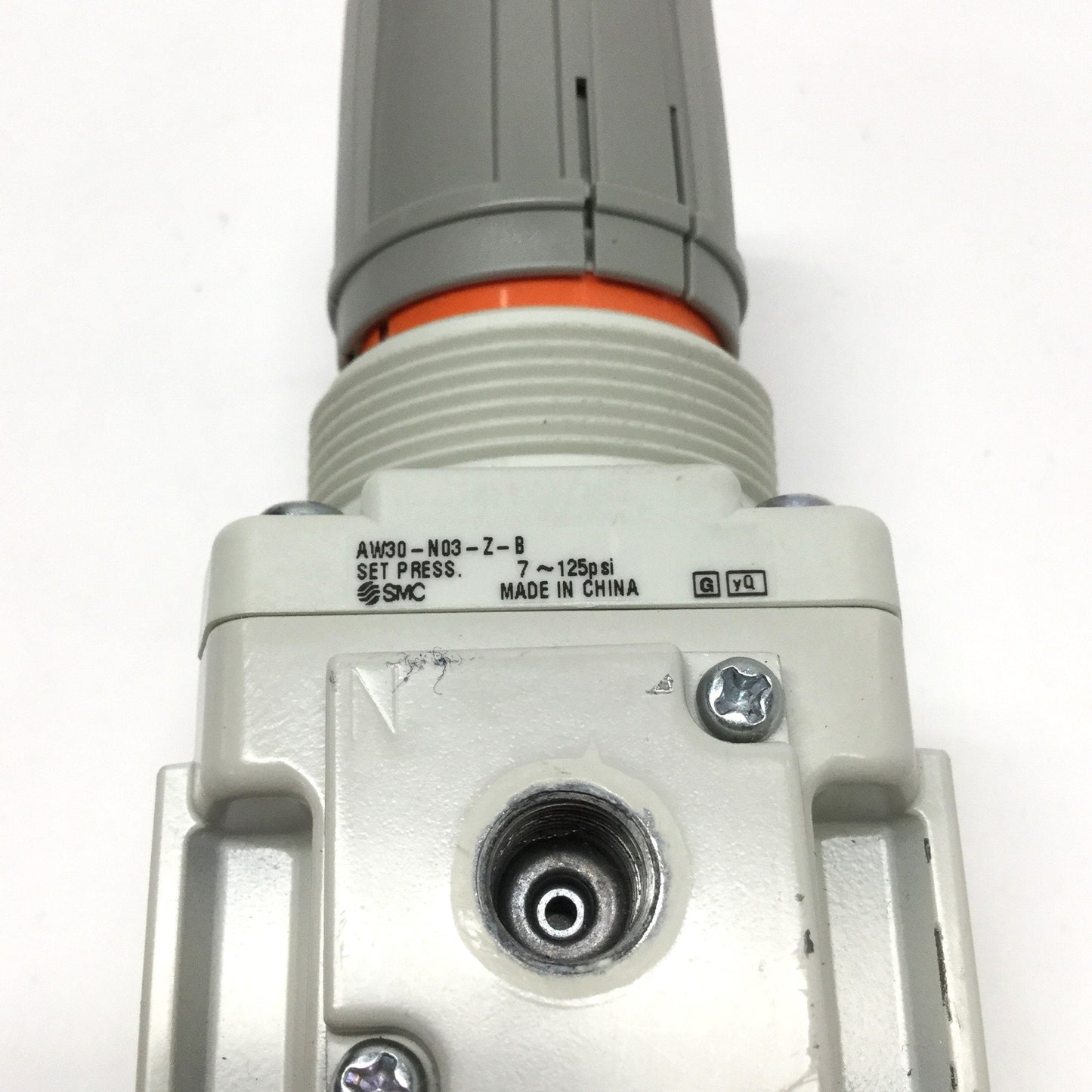 Used SMC AW30-N03-Z Pneumatic Filter/Regulator 7-125psi Set Pressure, 3/8" NPT