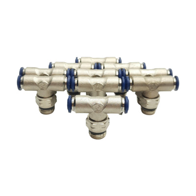 New Lot of 10 AIGNEP 87210-04-04 Swivel Branch Tee, ø1/4in Tube 1/4in Male Swift-Fit