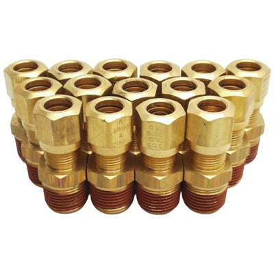 New Lot of 15 Midland 38078 Air Brake Adapter, ø3/8" Tube OD, 3/8" Male NPTF, 150psi