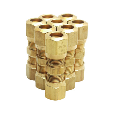 New Lot of 8 Midland 38020 Air Brake Union, ø3/8in x ø3/8in Tube OD, 150psi
