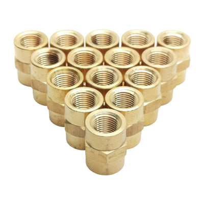 New Lot of 15 Midland 28058 Brass Coupling, 1/8in x 1/8in Female NPTF, 1200psi