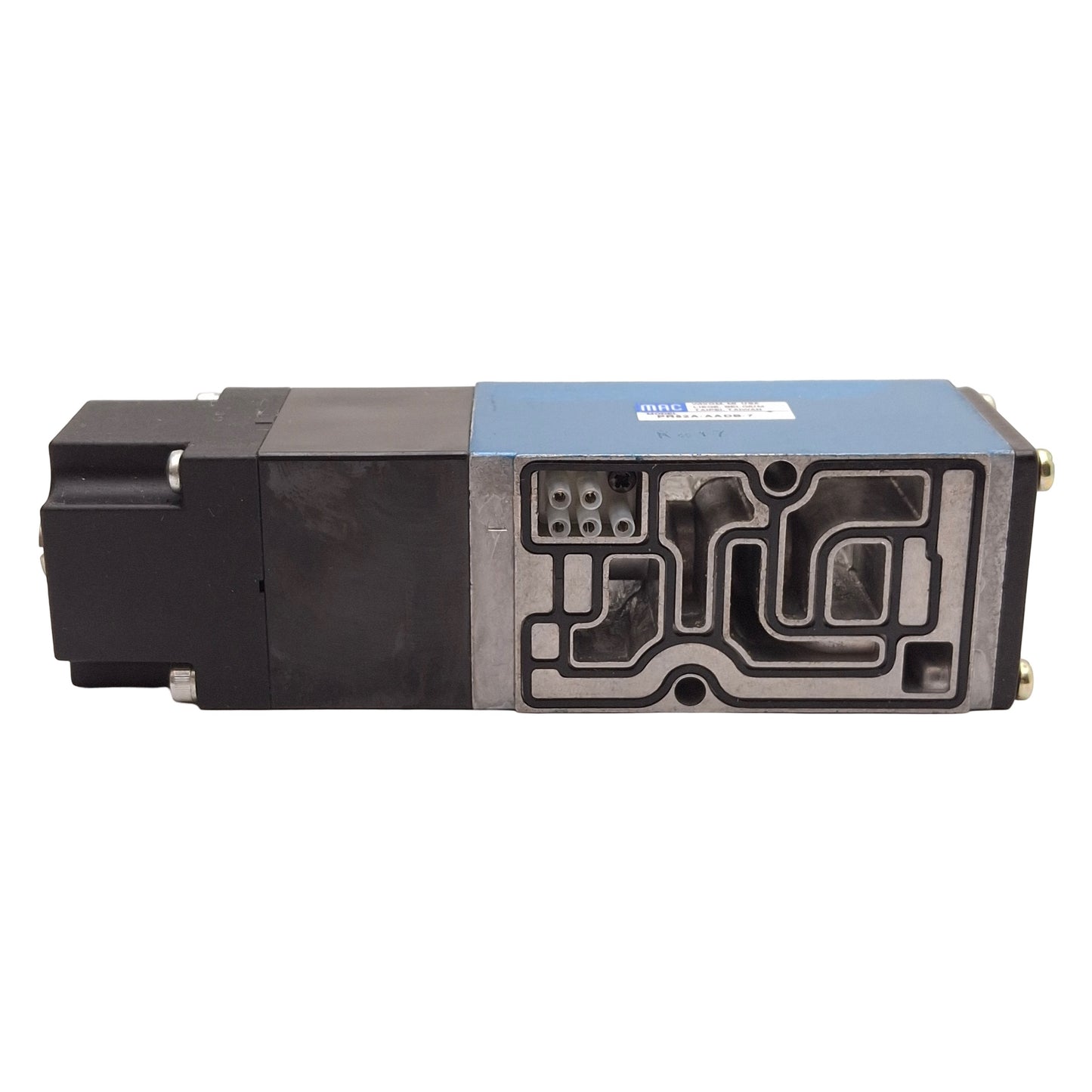Used MAC PR82A-AADB-7 Pressure Regulator Block, 120PSI Supply, 0-80PSI Set, Cv=1.08