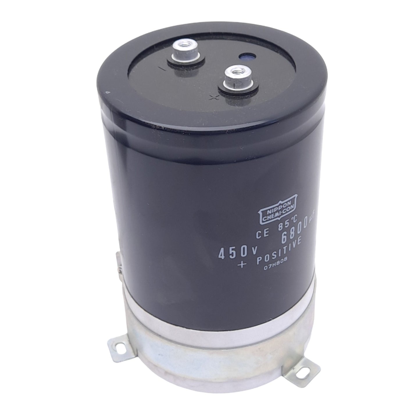 Used Nippon Chemi-Con 07H808 Electrolytic Capacitor, 6800µF, 450V, ø90mm x 140mm
