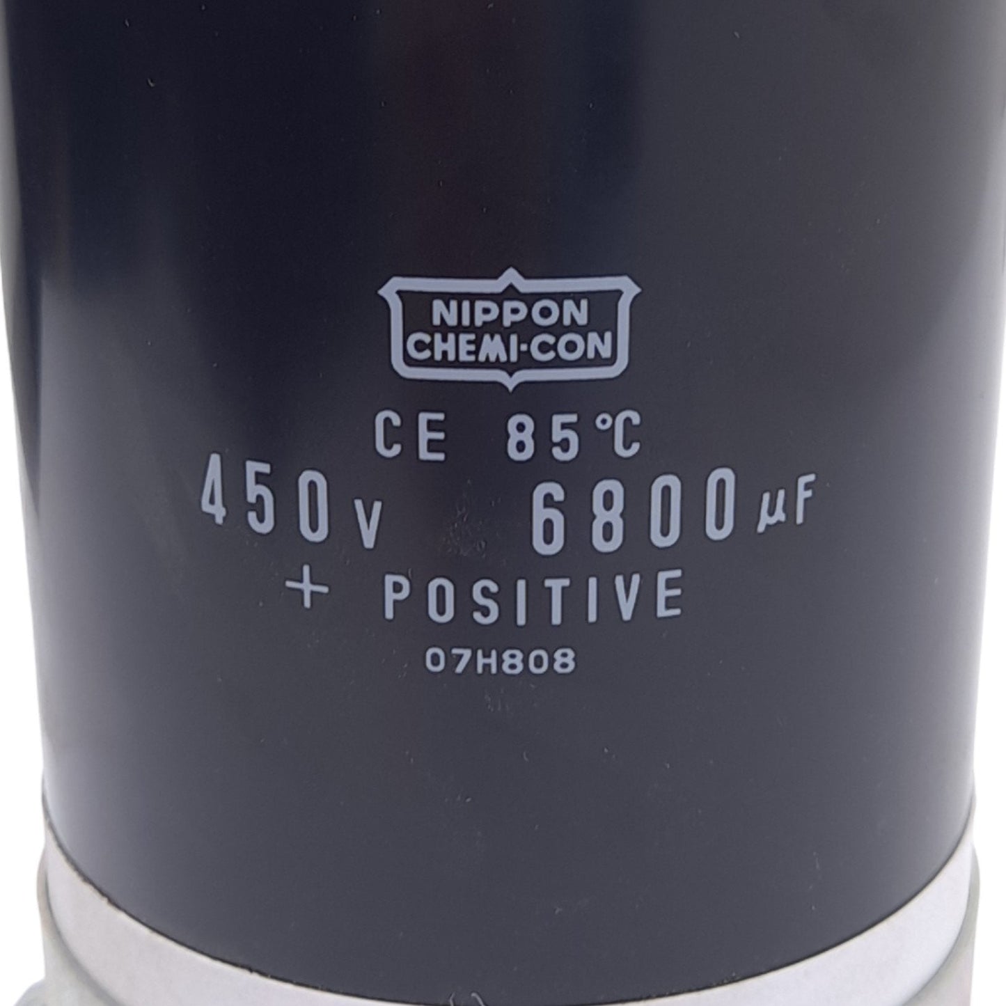 Used Nippon Chemi-Con 07H808 Electrolytic Capacitor, 6800µF, 450V, ø90mm x 140mm
