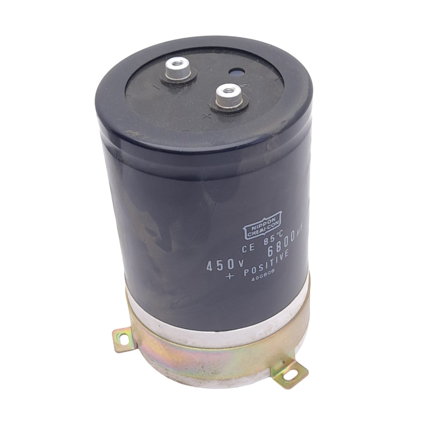 Used Nippon Chemi-Con 40G808 Electrolytic Capacitor, 6800µF, 450V, ø90mm x 140mm
