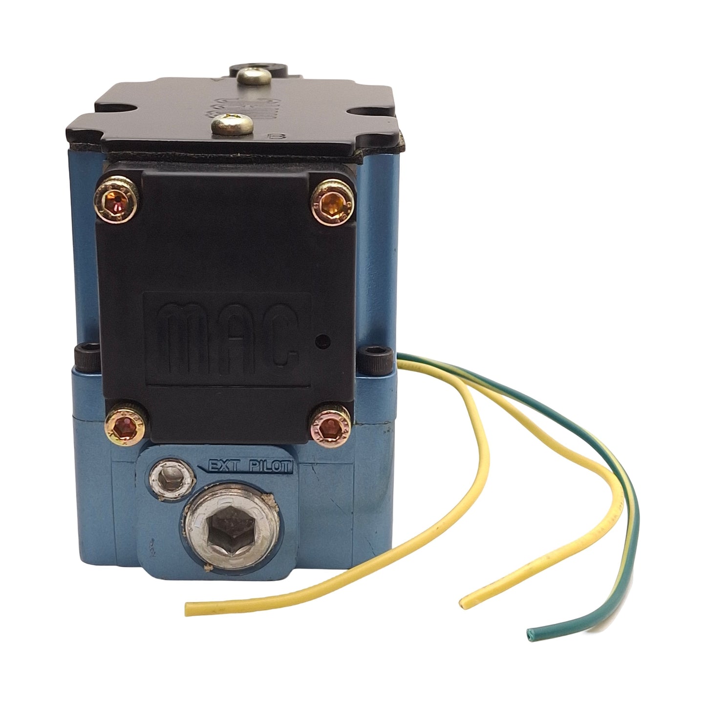 Used MAC 6511B-211-PM-501DA Solenoid Valve, 4-Port 2-Way, 150PSI, 1/2NPTF, 24VDC Coil