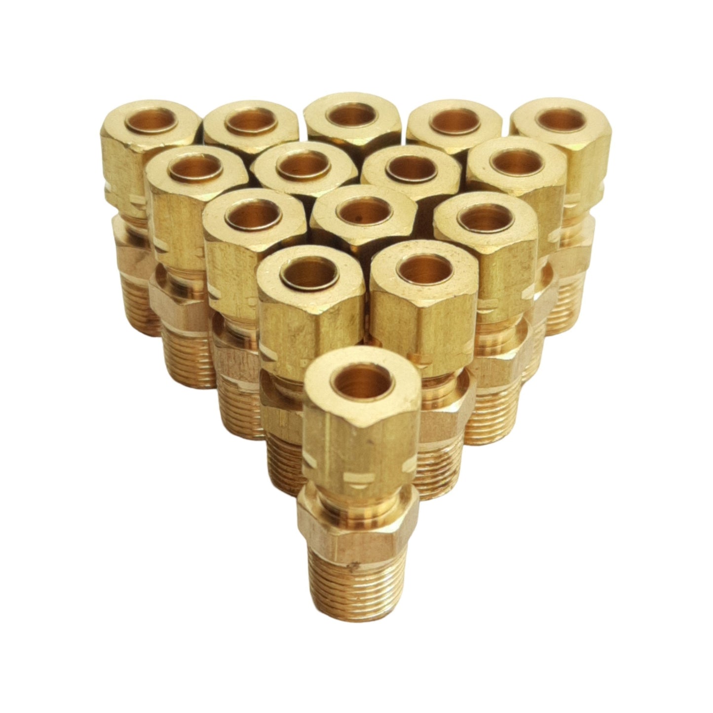 New Lot of 15 Midland 26177 Compression Fitting, ø3/16in Tube OD, 1/8in Male NPTF