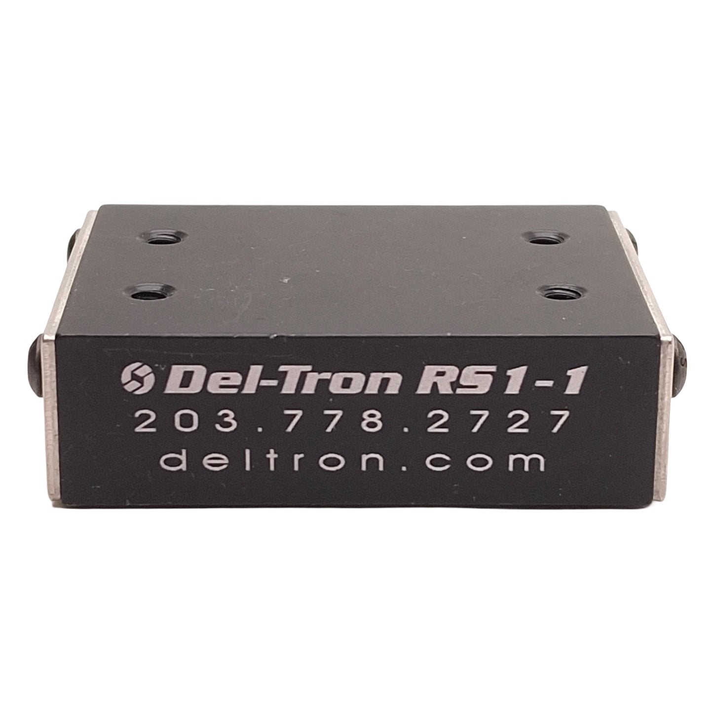 Used Deltron RS1-1 Crossed Roller Slide, 1in Travel, 2x1.5", 6-32 UNC2-B, 132lbs Load