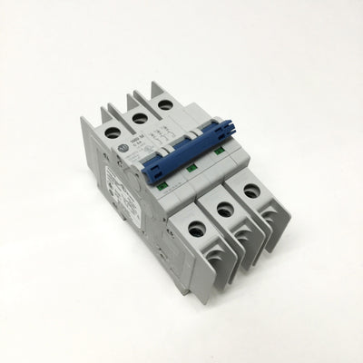 Used Allen Bradley 1489-M3C060 Circuit Breaker, 3-Pole, C-Curve, 6A 480Y/277VAC