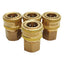 New Lot of 4 Dixon 3EF3-B Straight Through Coupler, 3/8in Female NPTF, 2700psi