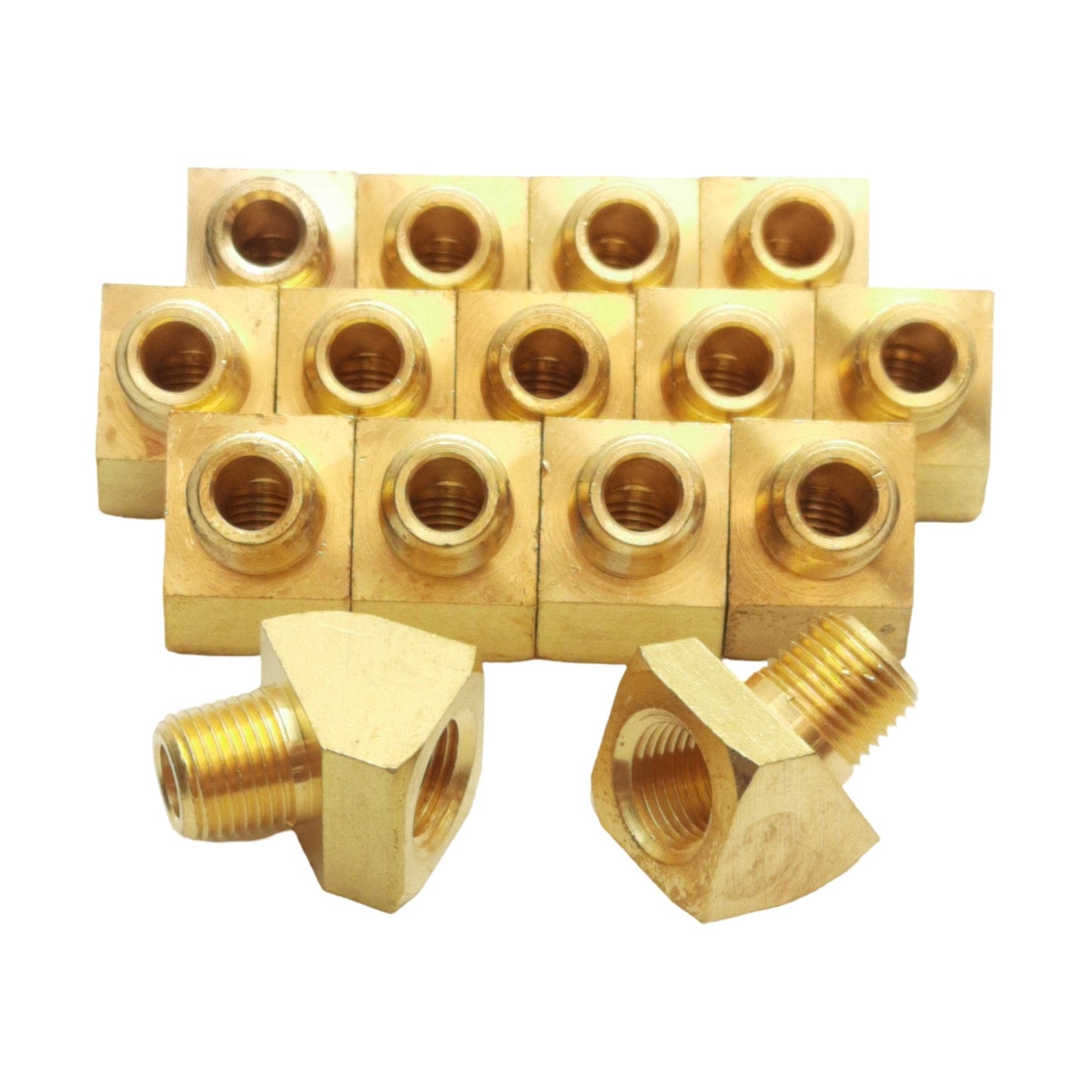 New Lot of 15 Midland 28230 Street Elbow 1/8in Female NPTF, 1/8in Male NPTF, 1200psi