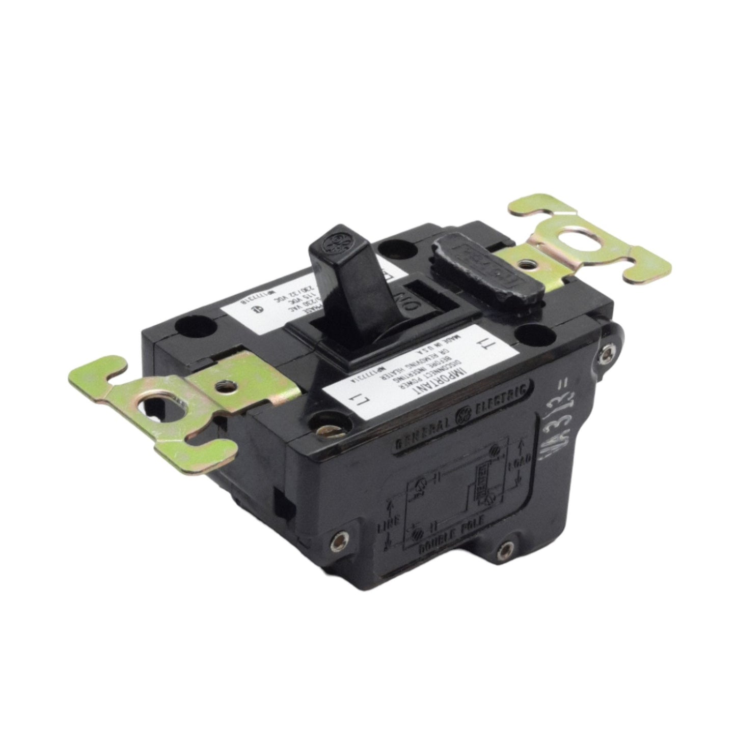 Used General Electric CR101Y Manual Motor Starter Switch, 2-Pos, 230V AC/DC 16A
