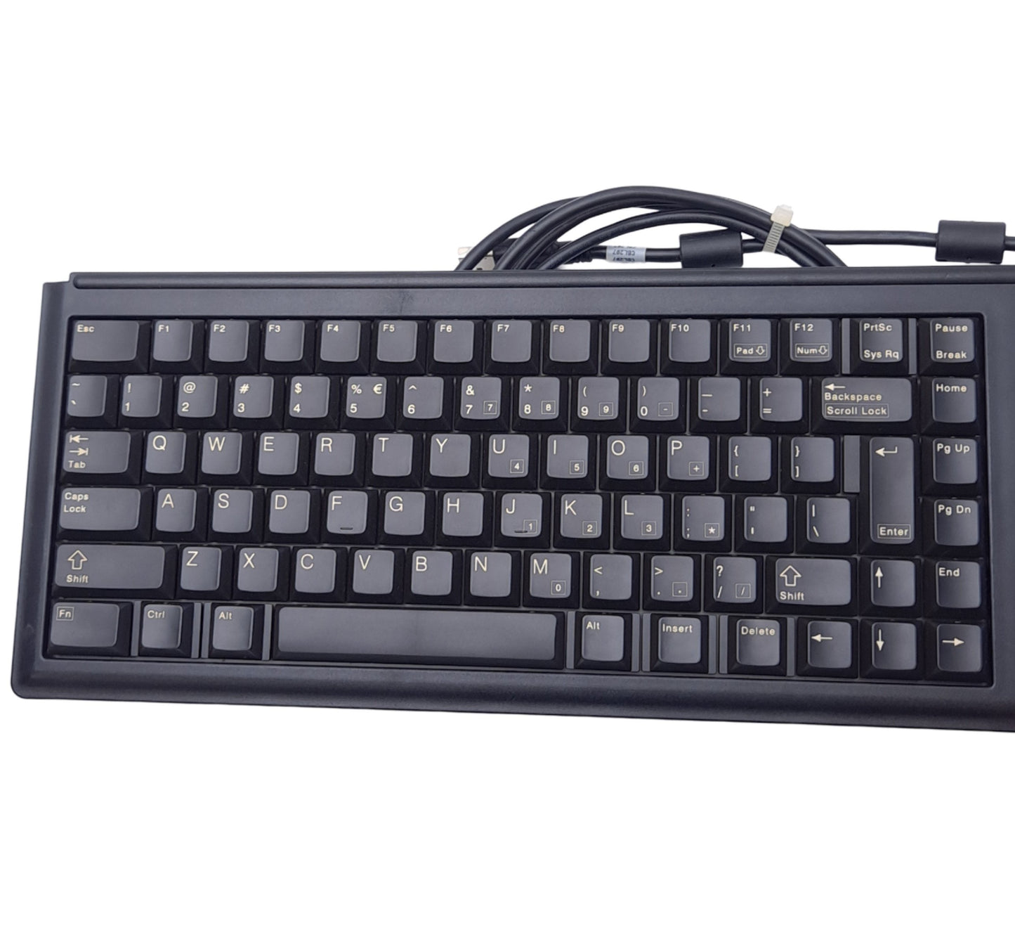 Used Cherry G84-4420LUBEU-2 UltraSlim Mechanical Keyboard w/ Trackball, 75%, Tactile