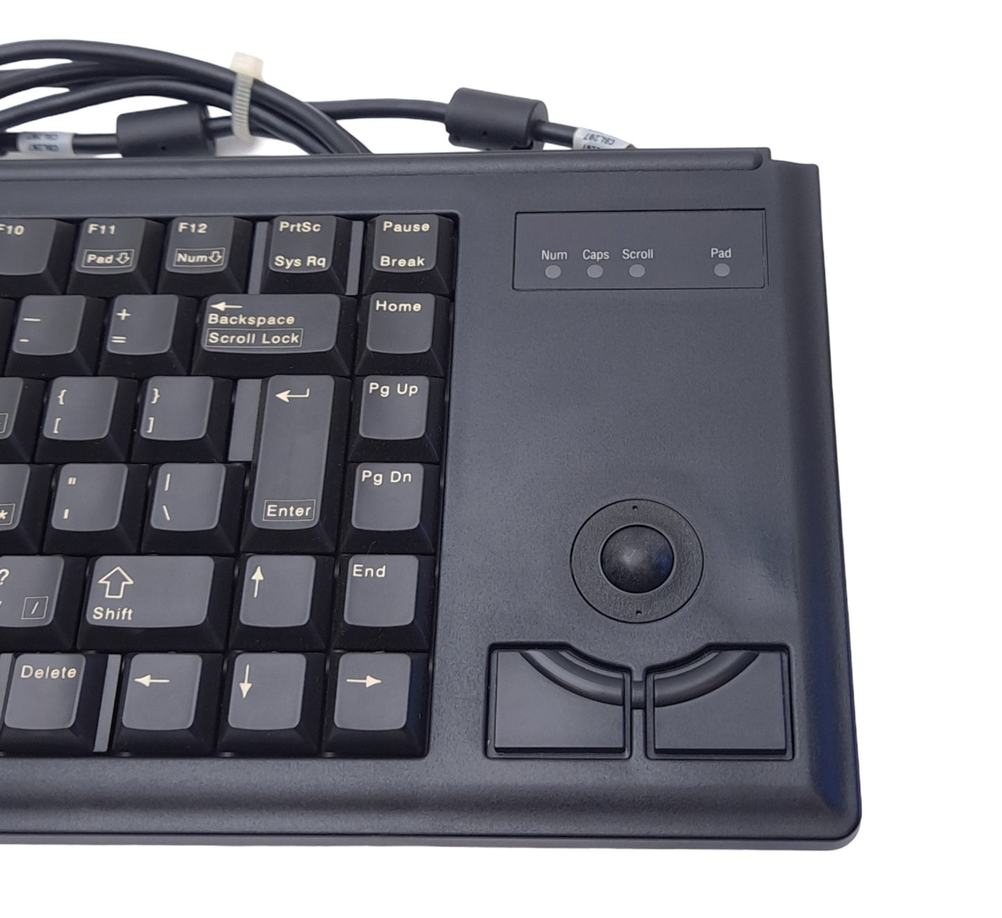 Used Cherry G84-4420LUBEU-2 UltraSlim Mechanical Keyboard w/ Trackball, 75%, Tactile