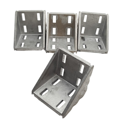 Used Lot of 4 Bosch Rexroth 3842523575 Gusset Corner Angle Bracket 90 x 90mm, Slot 10