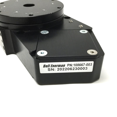 Used Bell-Everman SBR-16-31 ServoBelt Rotary Actuator Ø100mm Stage, Ø16mm Aperture