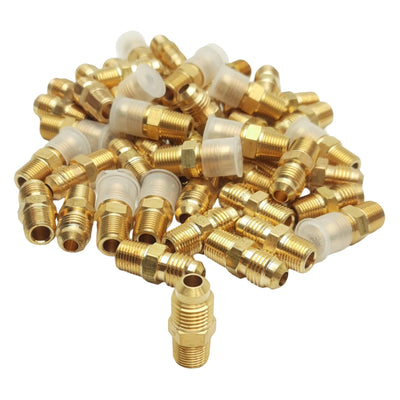 New Lot of 50 Midland 10255 Adapter Fitting 1/4" Male SAE 45° 1/8" Male NPTF 1400psi