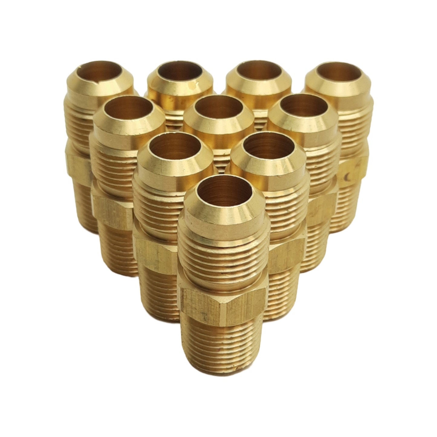 New Lot of 10 Midland 10273 Adapter Fitting 5/8" Male SAE 45° 1/2" Male NPTF, 650psi