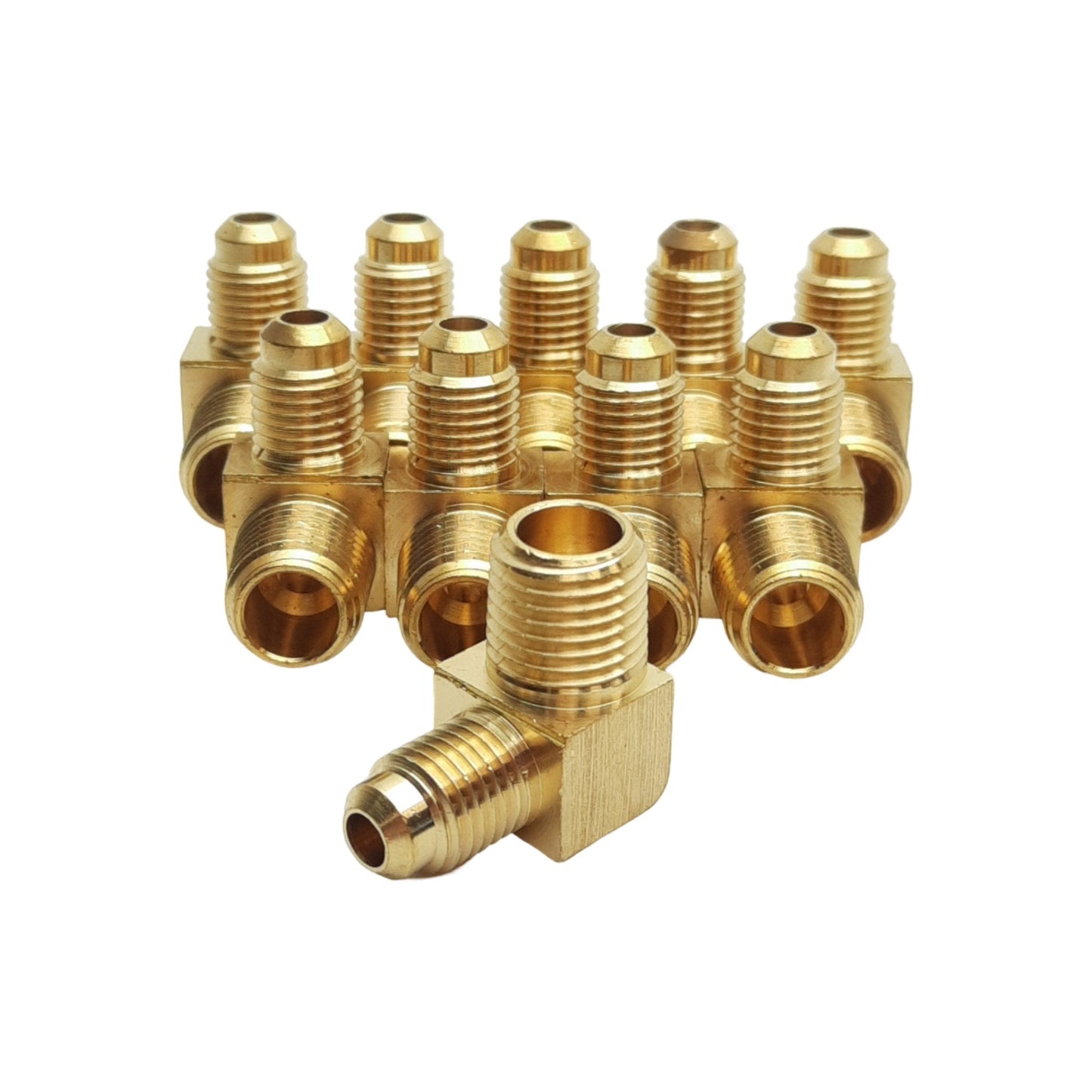 New Lot of 10 Midland 10287B Elbow Fitting 1/4" Male SAE 45° 1/4" Male NPTF, 1400psi