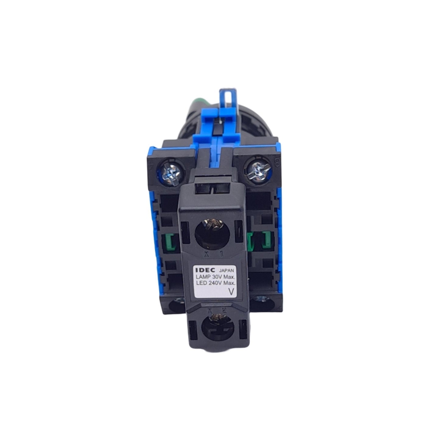 New IDEC HW1F-2F20QD-G-24V Selector Switch w/ Green LED, ø22mm, 24VDC, 2 N.O.