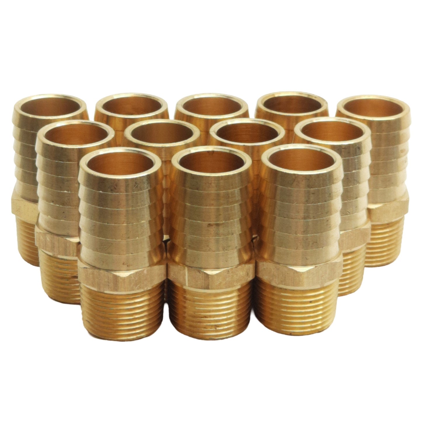 New Lot of 12 Midland 32024 Adapter Fitting, 1in Hose Barb, 3/4in Male NPTF, 150psi