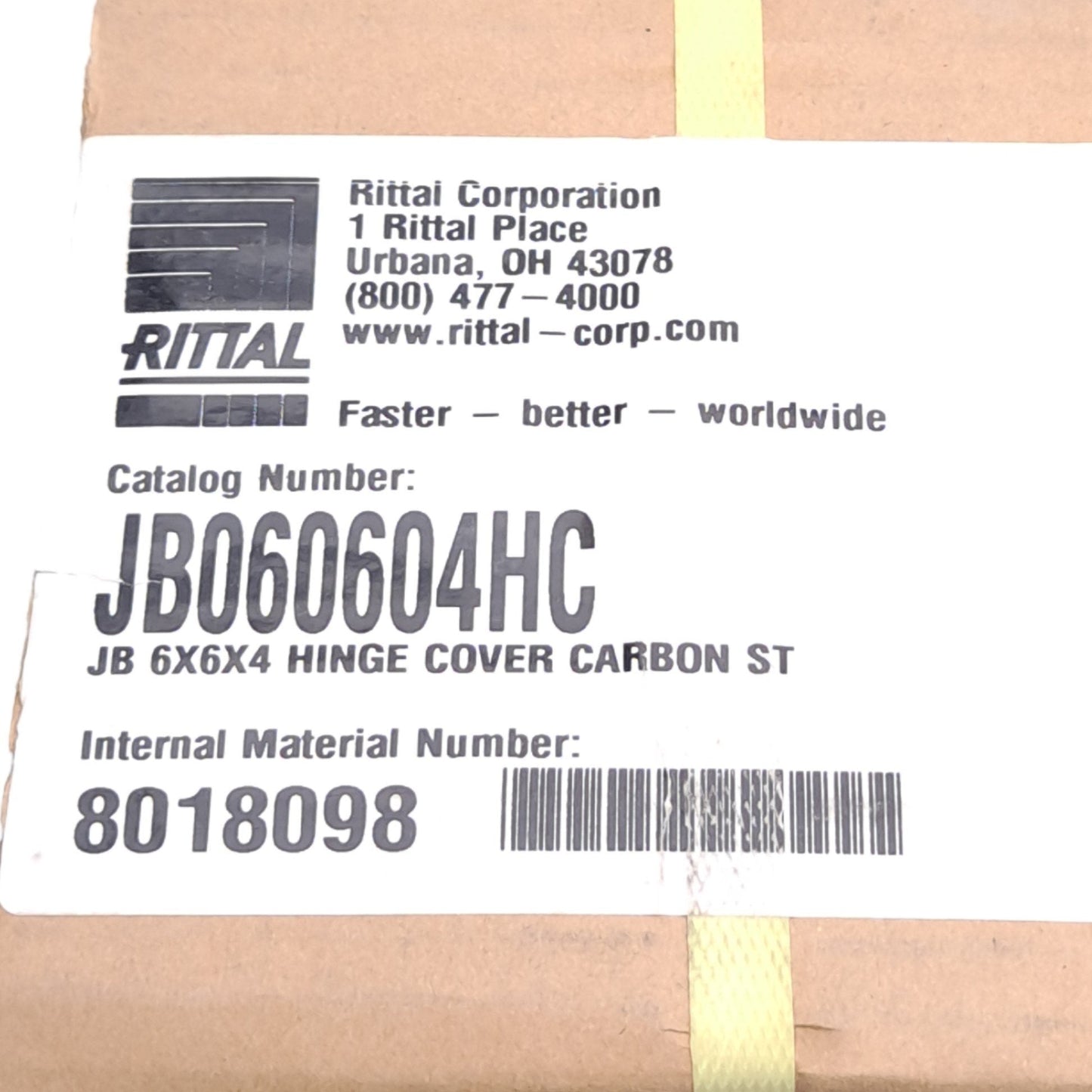 New Rittal JB 8018098 Carbon Steel Junction Box Enclosure, 6x6x4in, 1.5mm Walls