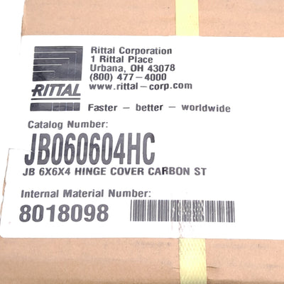 New Rittal JB 8018098 Carbon Steel Junction Box Enclosure, 6x6x4in, 1.5mm Walls