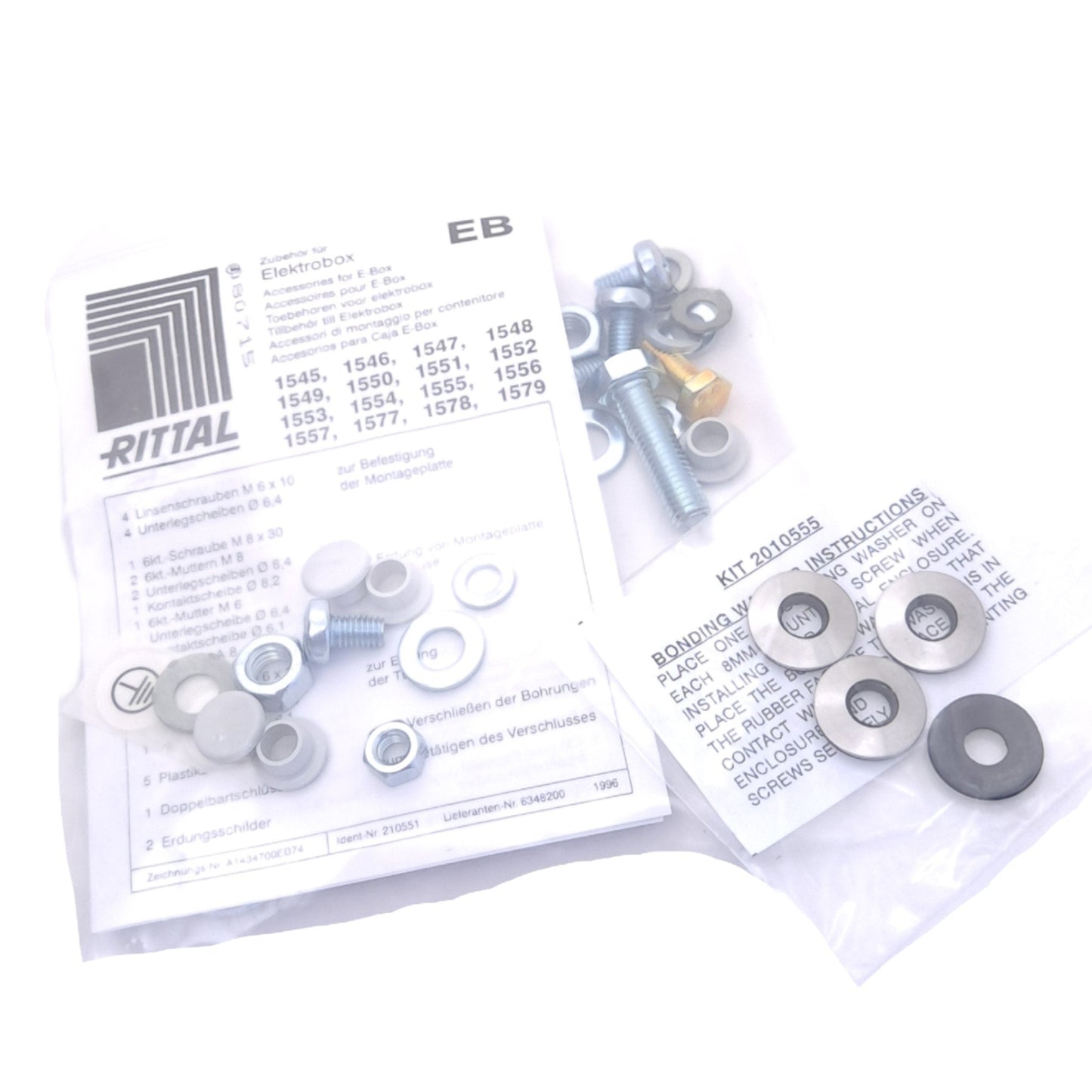 New Rittal JB 8018098 Carbon Steel Junction Box Enclosure, 6x6x4in, 1.5mm Walls