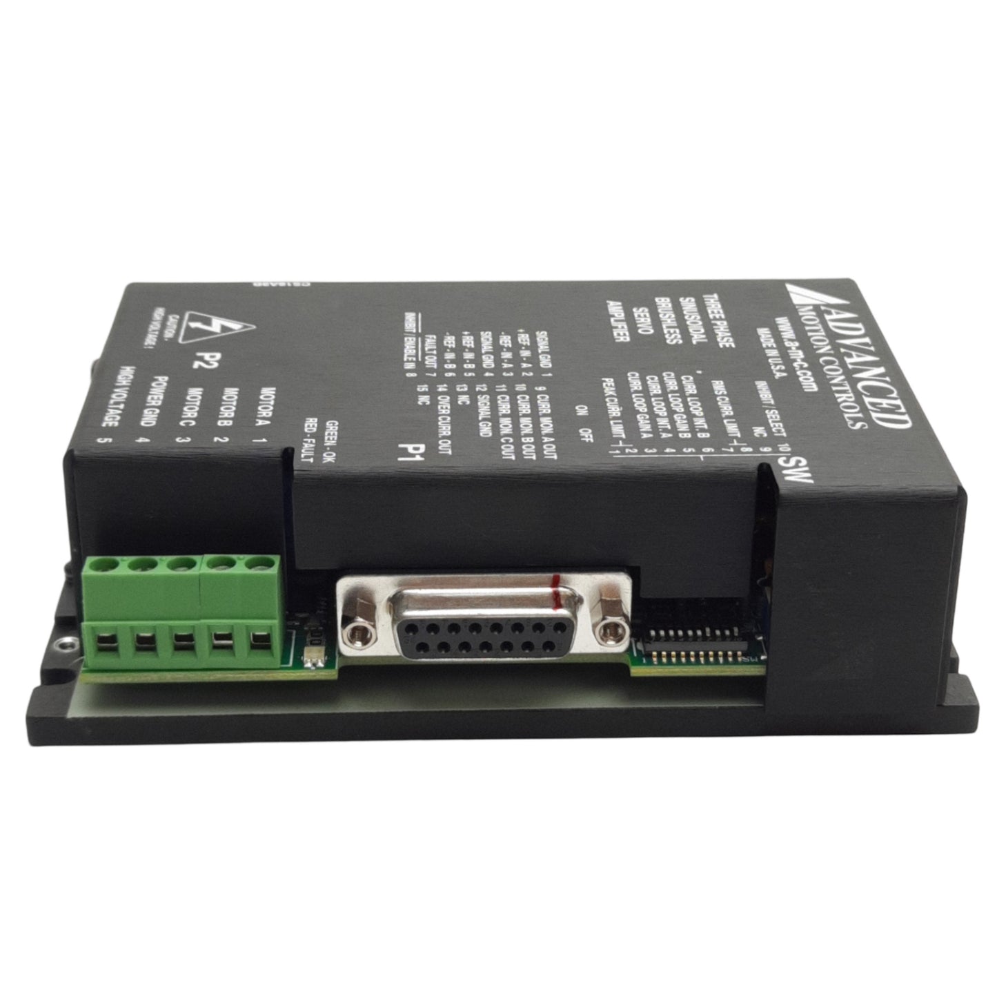Used Advanced Motion Controls S16A8 Brushless Servo Drive 20-80VDC, 16A Pk/8A Cont.