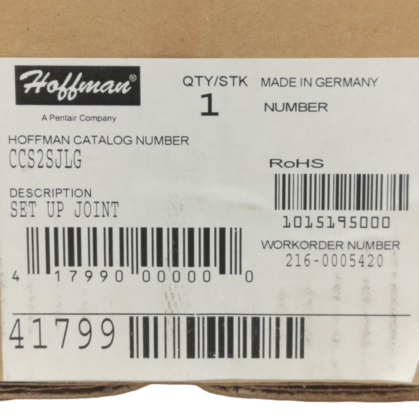 New nVent Hoffman CCS2SJLG Compact Series 2 Set-Up Joint, 300° Range, Fits 45x60mm