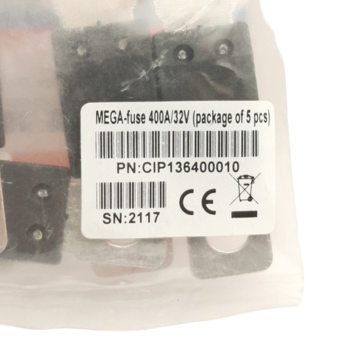 New Victron CIP136400010 Mega Fuse Bolt on Fuses, Pack Of 5, 400A 32V, ø8.7mm Mount