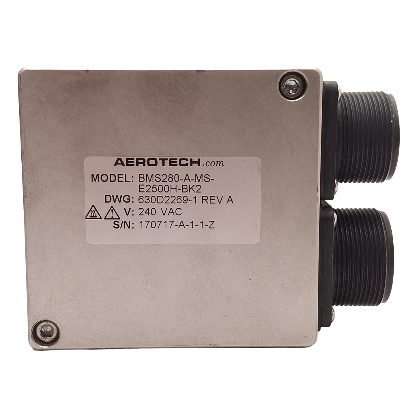 Used Aerotech BMS280-A-MS-E2500H-BK2 Servo Motor, 240VAC, 381W, ø1/2in Shaft, NEMA34