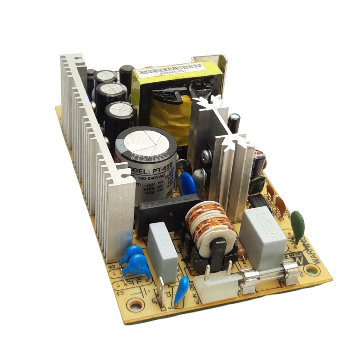 Used Mean Well PT-65-R14VAI Power Supply 90-264VAC Input, 5/12/24VDC Out, 68Watts