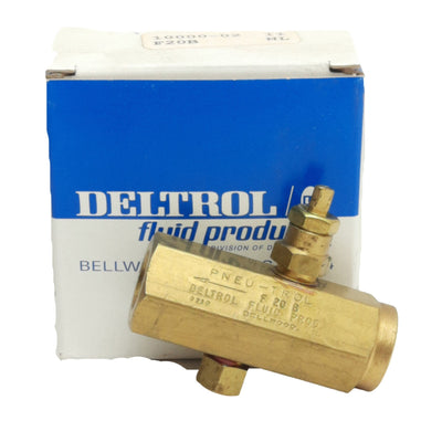 New Deltrol F20B Inline Flow Control Valve 2000psi, 1/4in x 1/4in Female NPTF, 3gpm