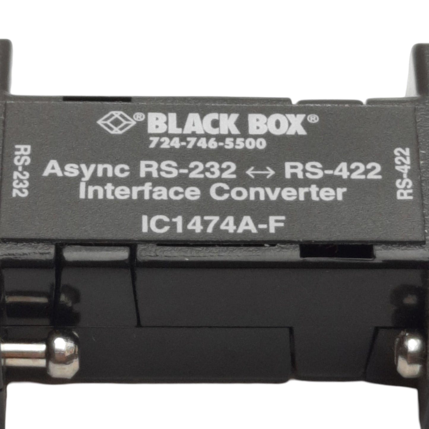Used Black Box IC1474A-F Async Interface Converter, RS232 to RS422, DB9F 4-Wire
