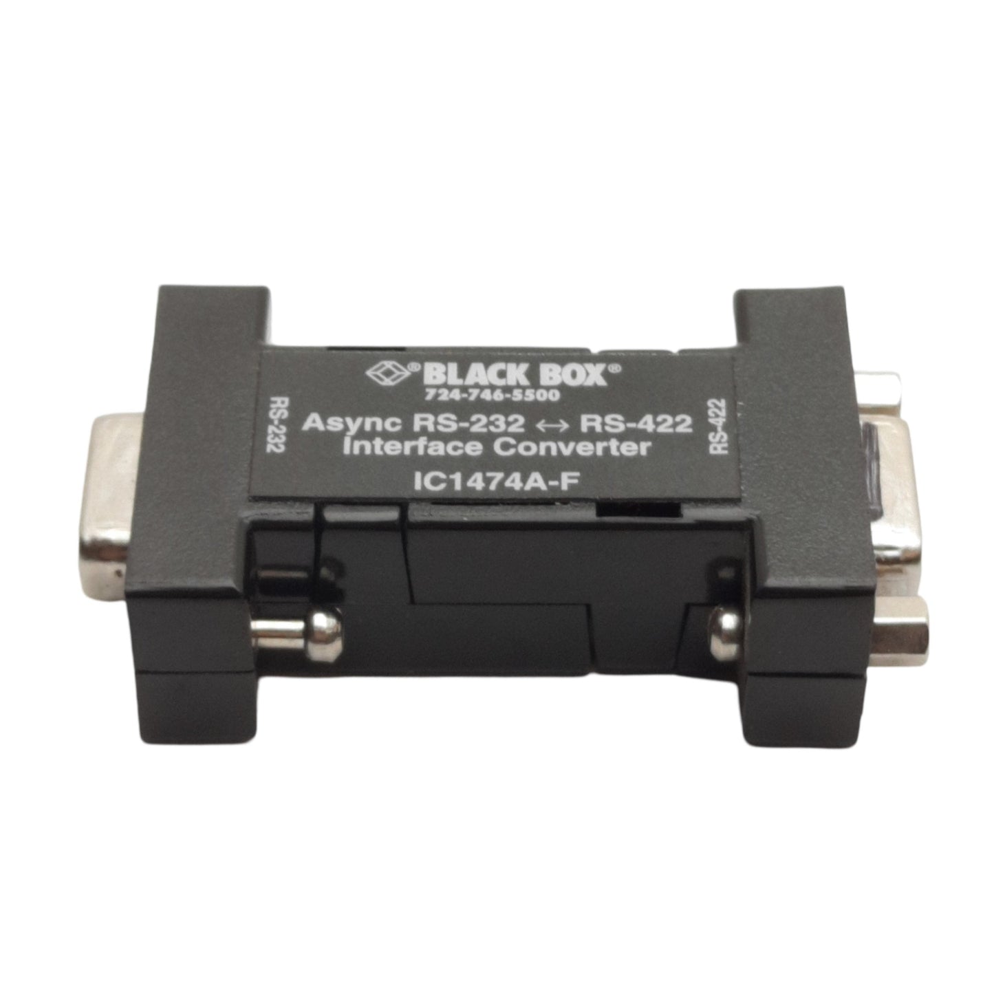 Used Black Box IC1474A-F Async Interface Converter, RS232 to RS422, DB9F 4-Wire