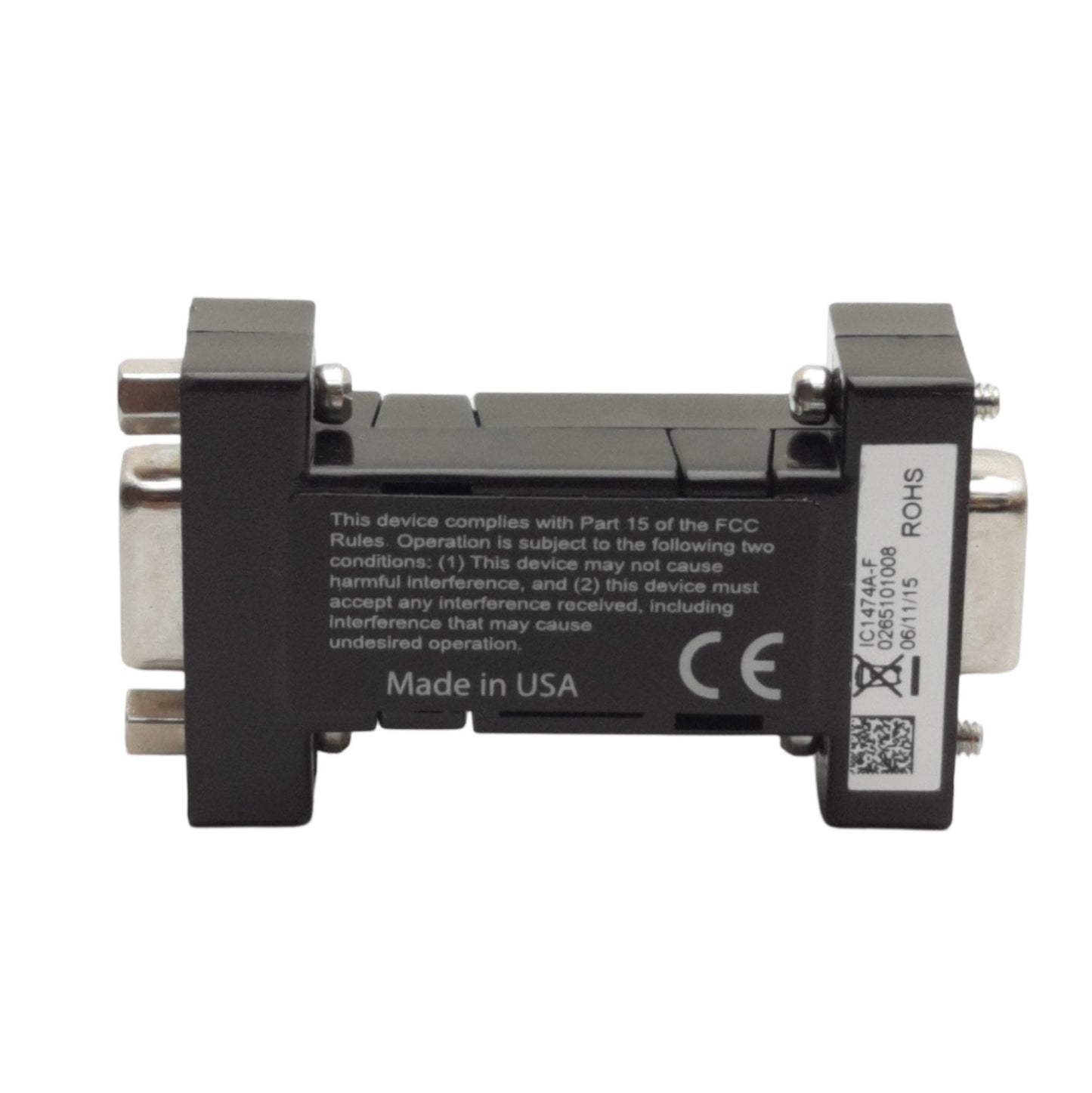 Used Black Box IC1474A-F Async Interface Converter, RS232 to RS422, DB9F 4-Wire