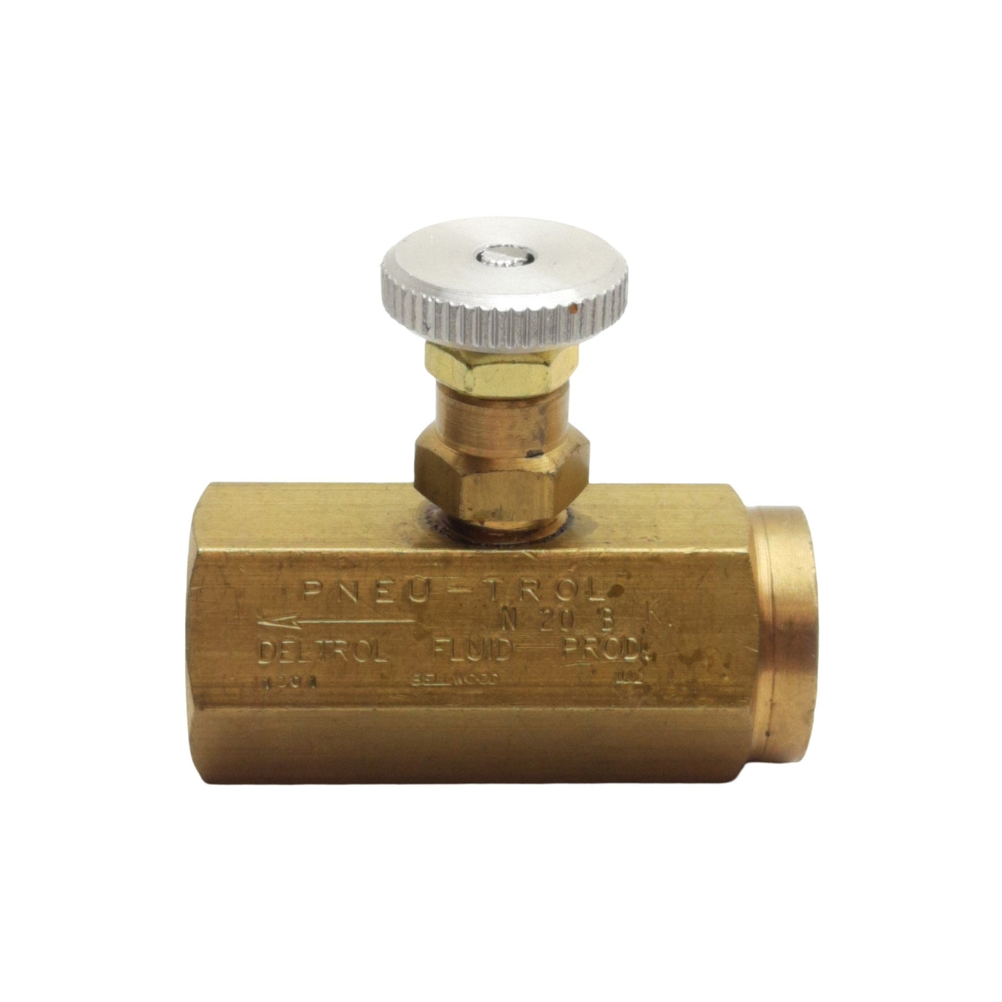 New Deltrol N20BK Brass Needle Valve 2000psi, 1/4in x 1/4in Female NPTF, 7gpm