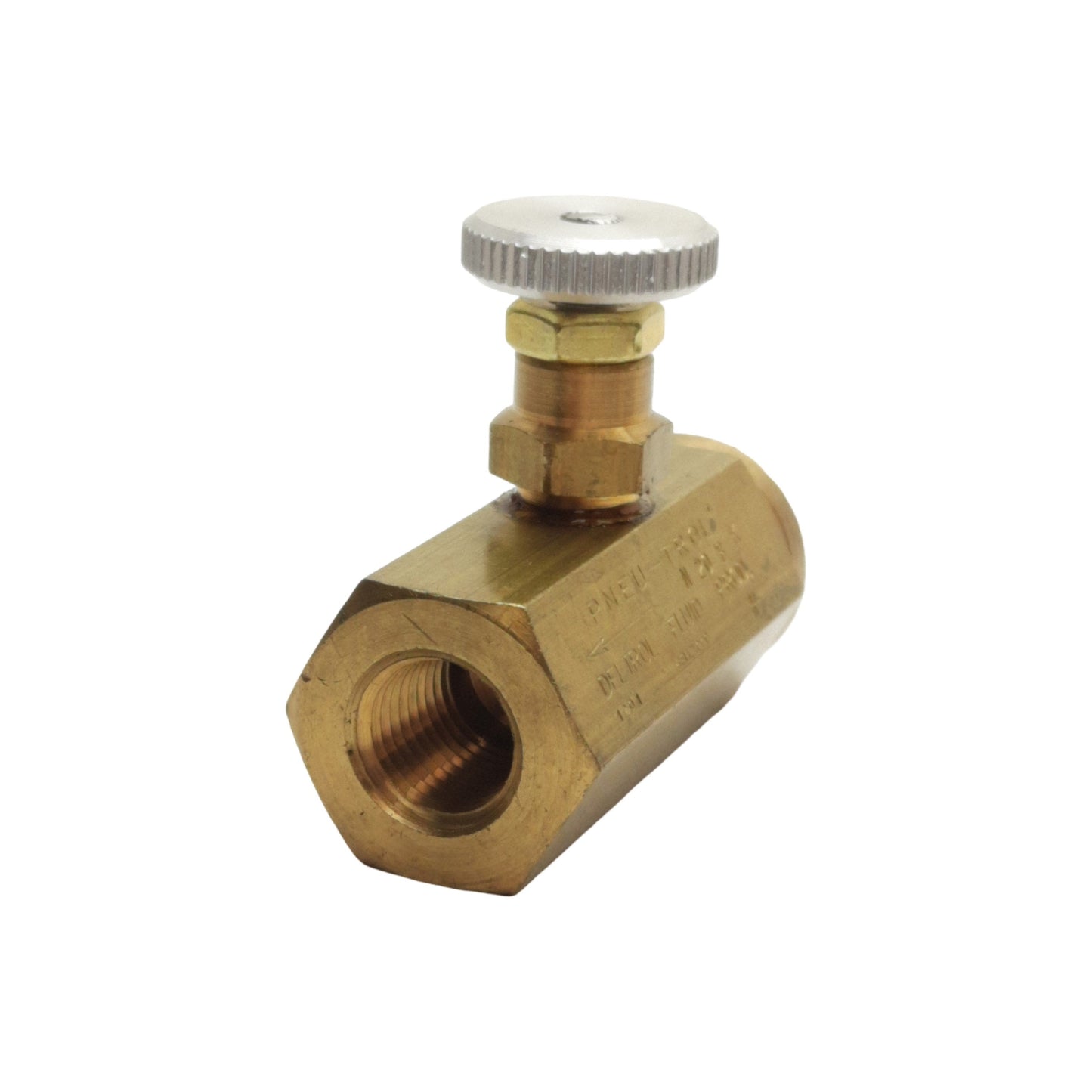 New Deltrol N20BK Brass Needle Valve 2000psi, 1/4in x 1/4in Female NPTF, 7gpm