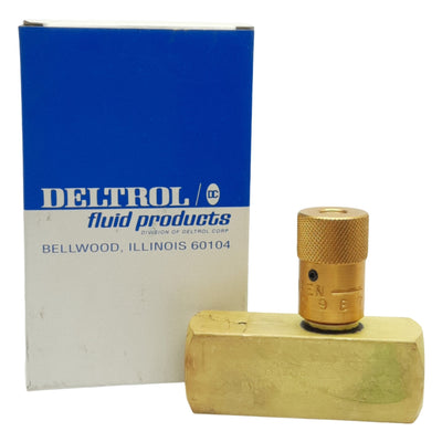 New Deltrol EF35B Flow Control Valve 2000psi, 3/4in x 3/4in Female NPTF, 20gpm