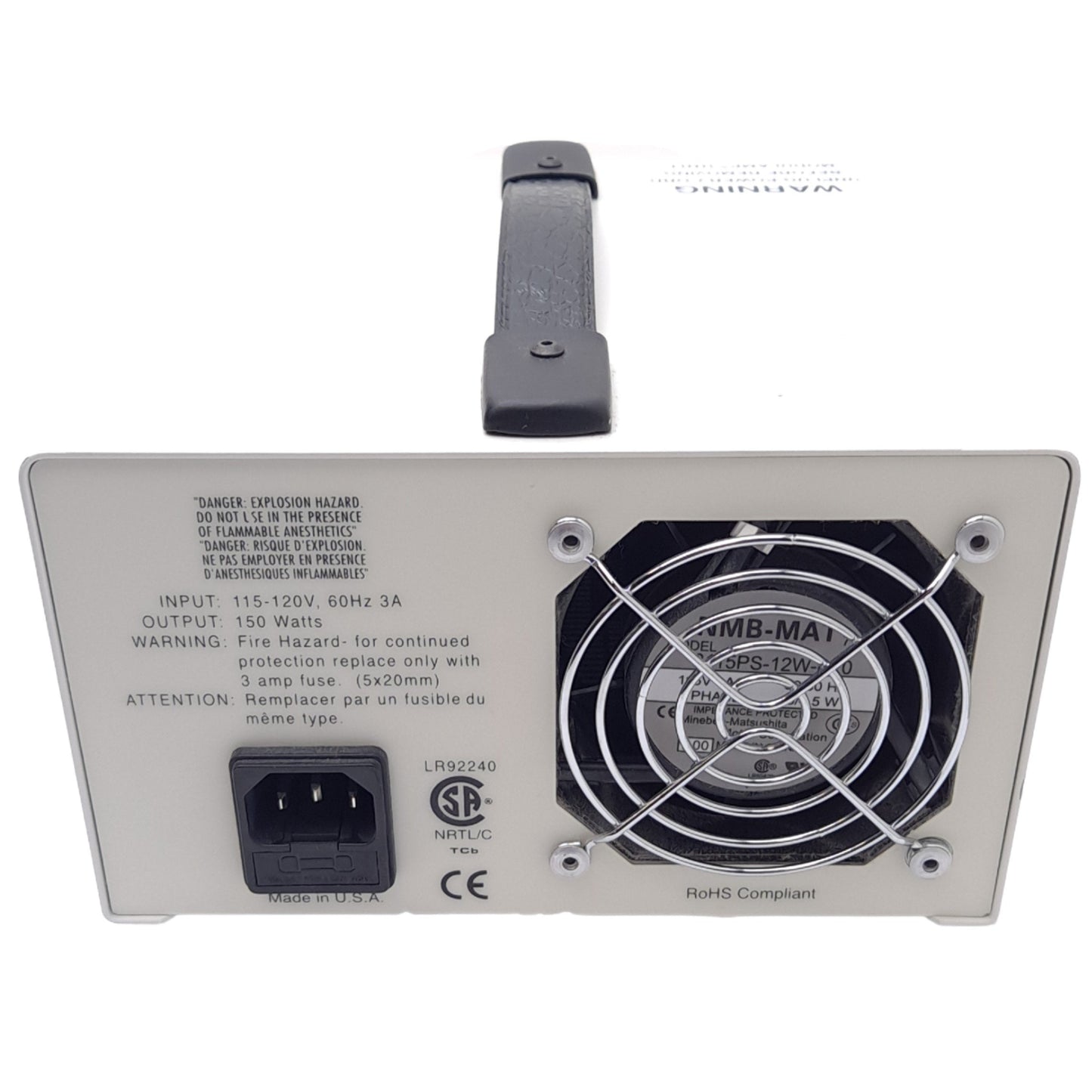 Used Micro Tech A10500.L9 EKE Microscope Illuminator, 115-120VAC 3A In, 150W 40000fc