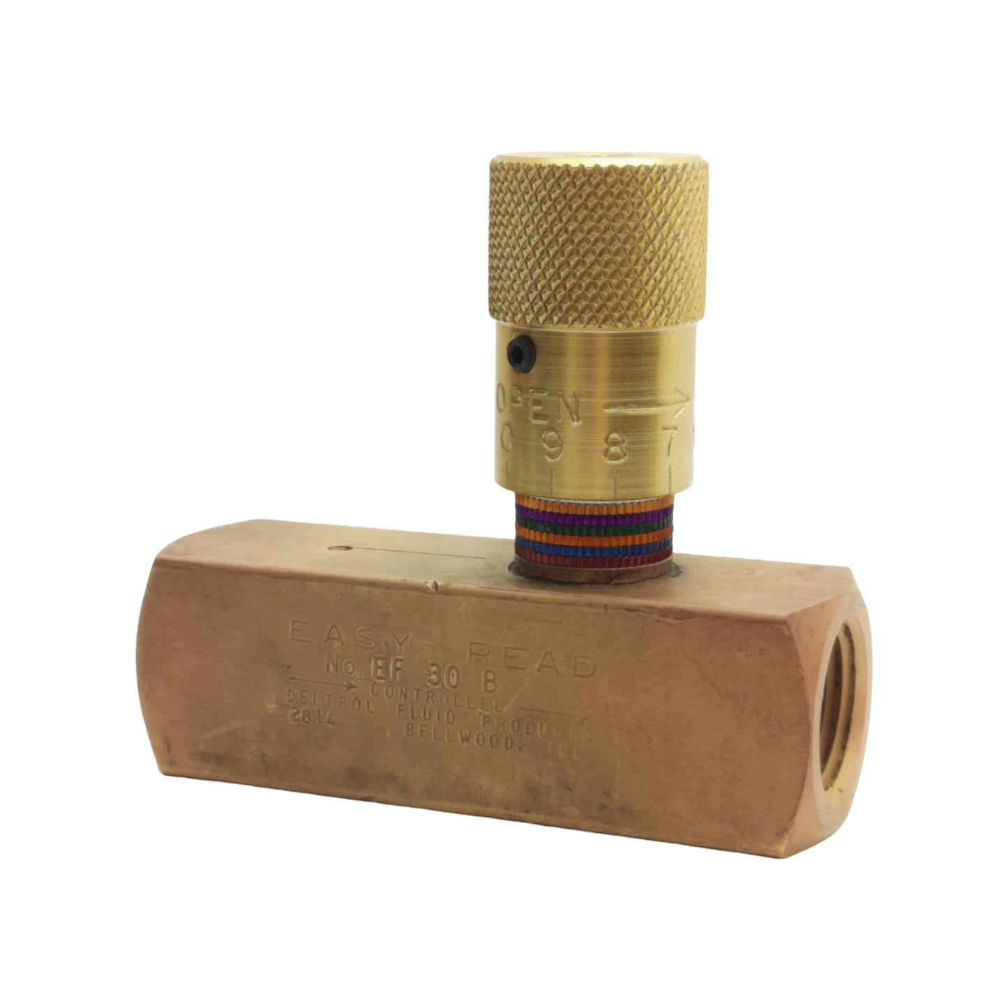 New Deltrol EF30B Flow Control Valve 2000psi, 1/2in x 1/2in Female NPTF, 12gpm