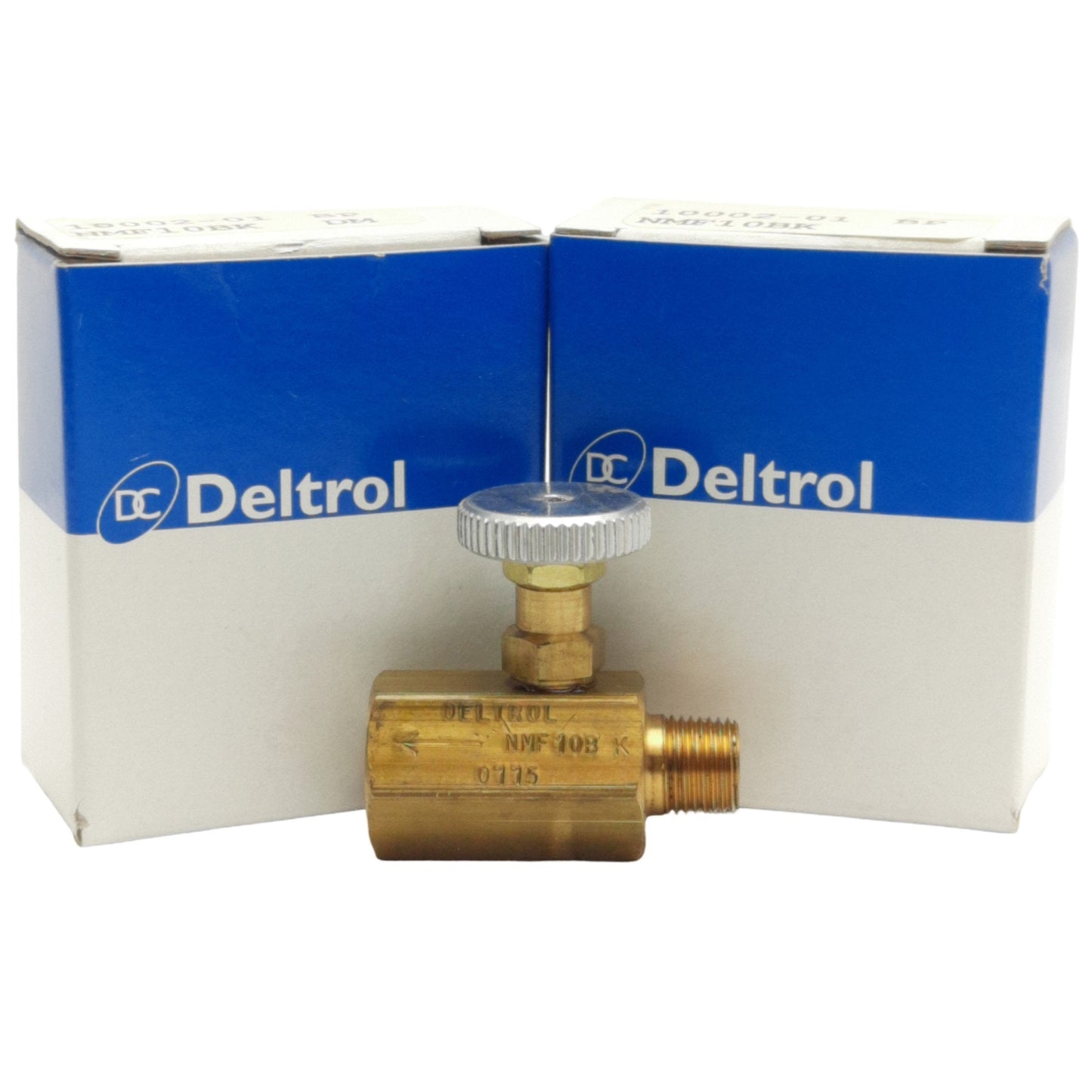 New Lot of 2 Deltrol NMF10BK Needle Valve 2000psi, 1/8in Male & Female NPTF, 3.2gpm